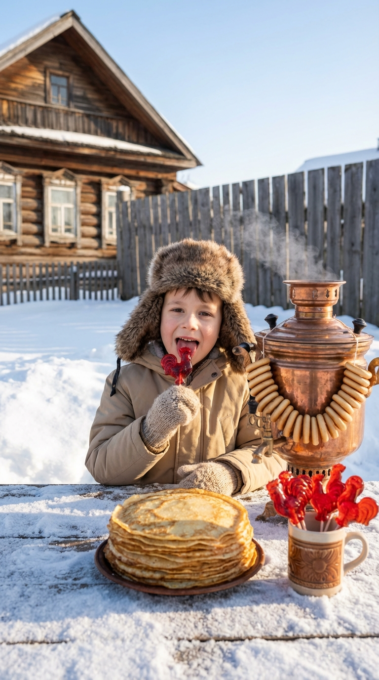 Мальчик на Масленице