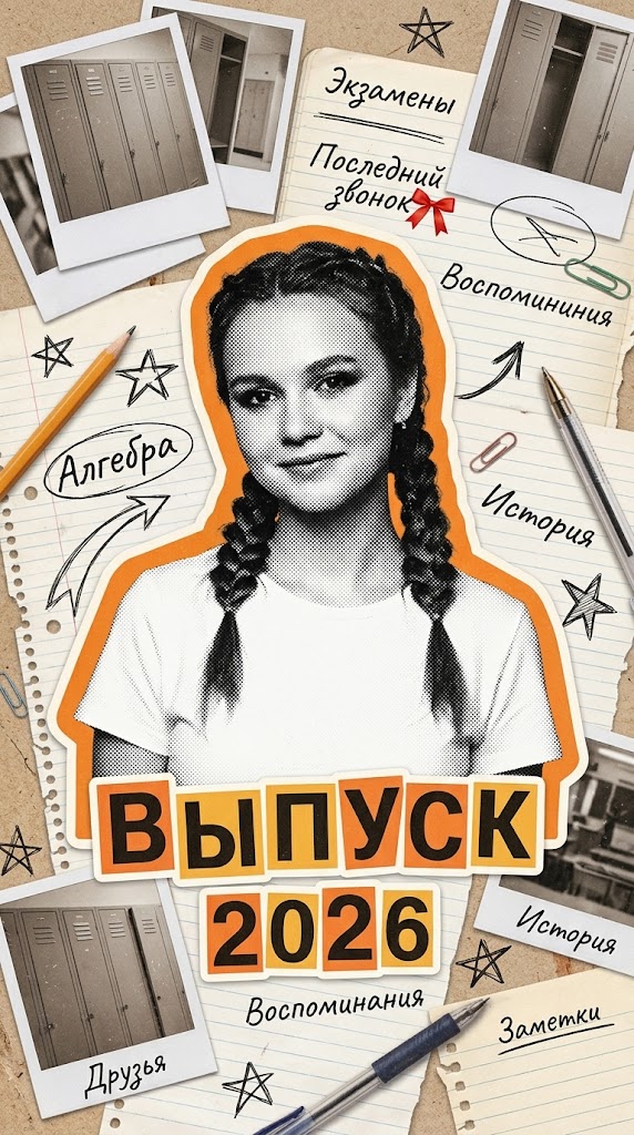 Коллаж выпускной для девушки