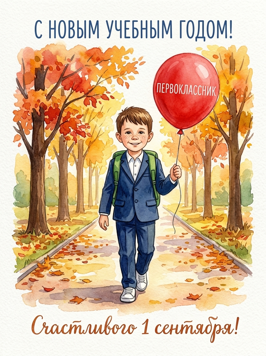 Открытка «Первоклассник»
