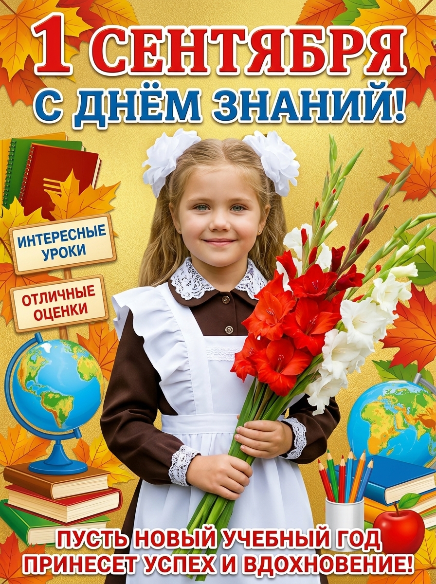Открытка «С гладиолусами» для девочек