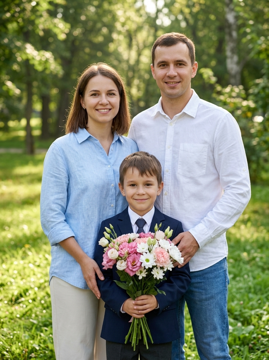 С родителями