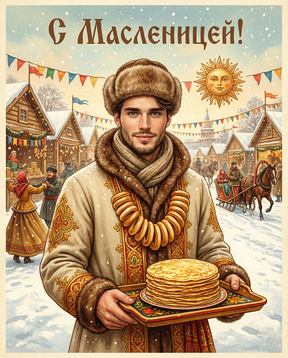 Открытка на Масленицу 2