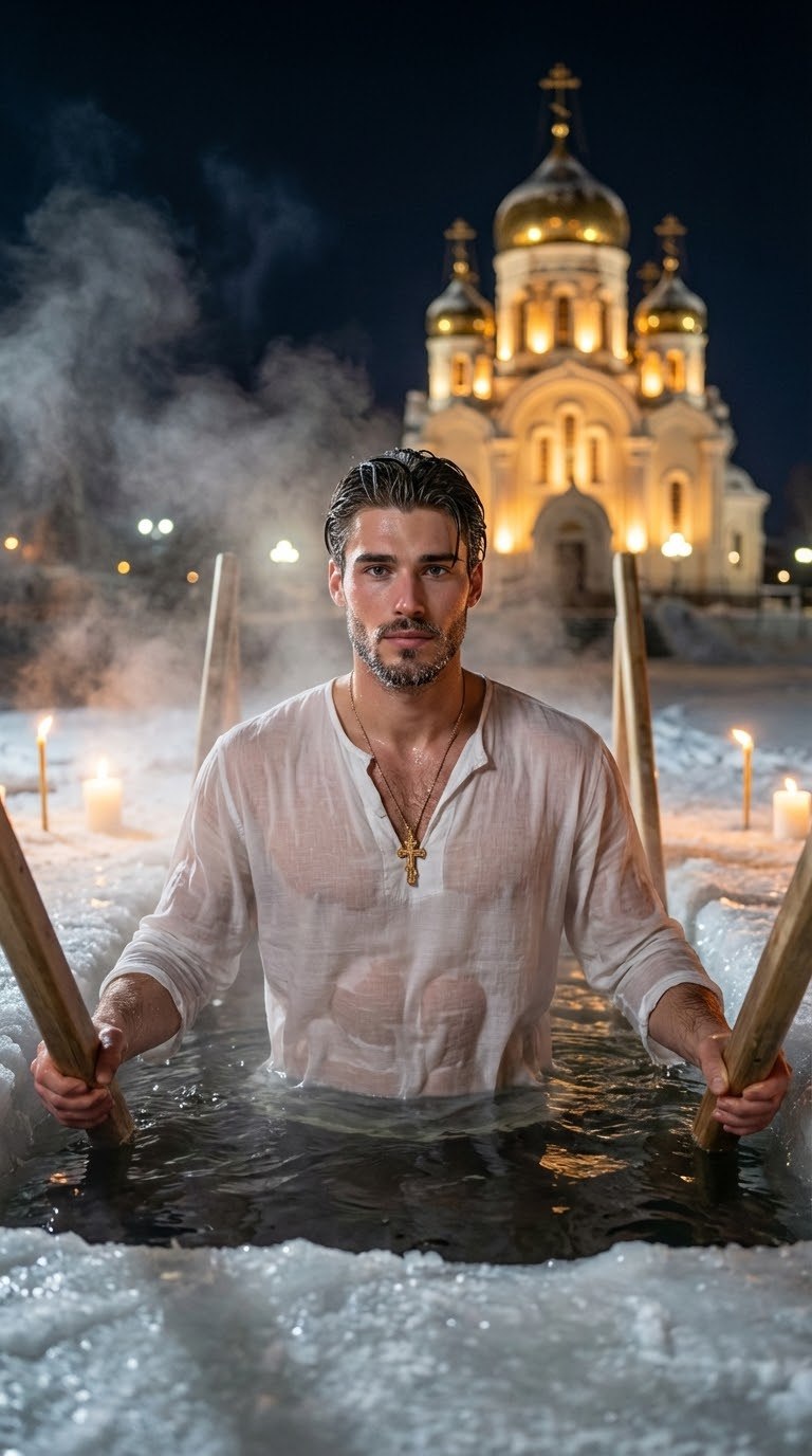Купание в проруби 1