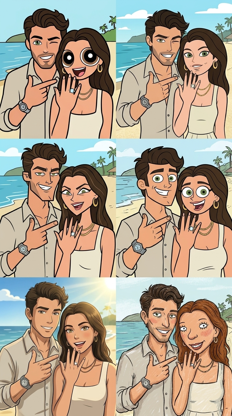 Коллаж в стиле мультсериалов