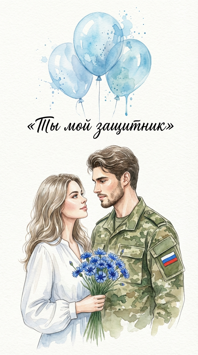 Открытка к 23 февраля 2
