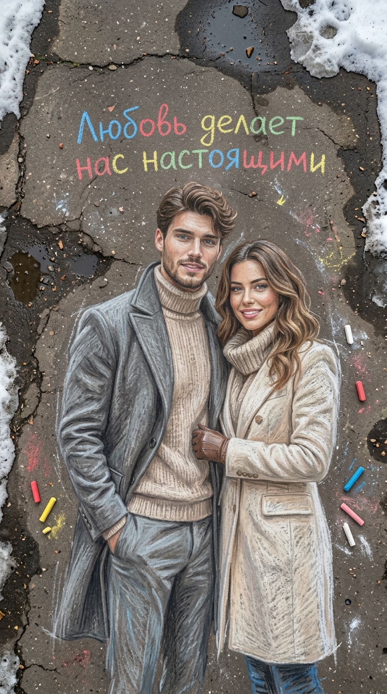 Рисунок мелом на асфальте
