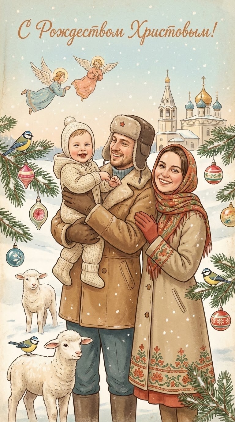 Рождественская открытка 1