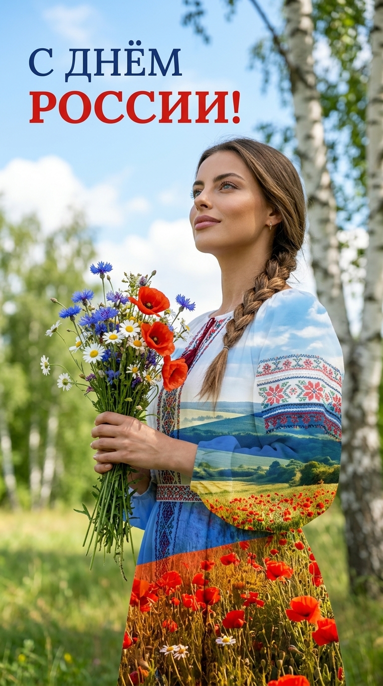 Открытка ко Дню России 2
