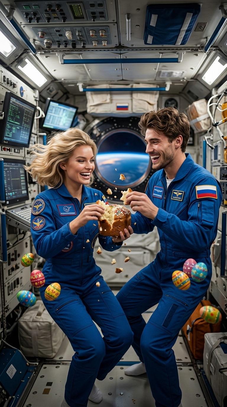 Паска в космосе