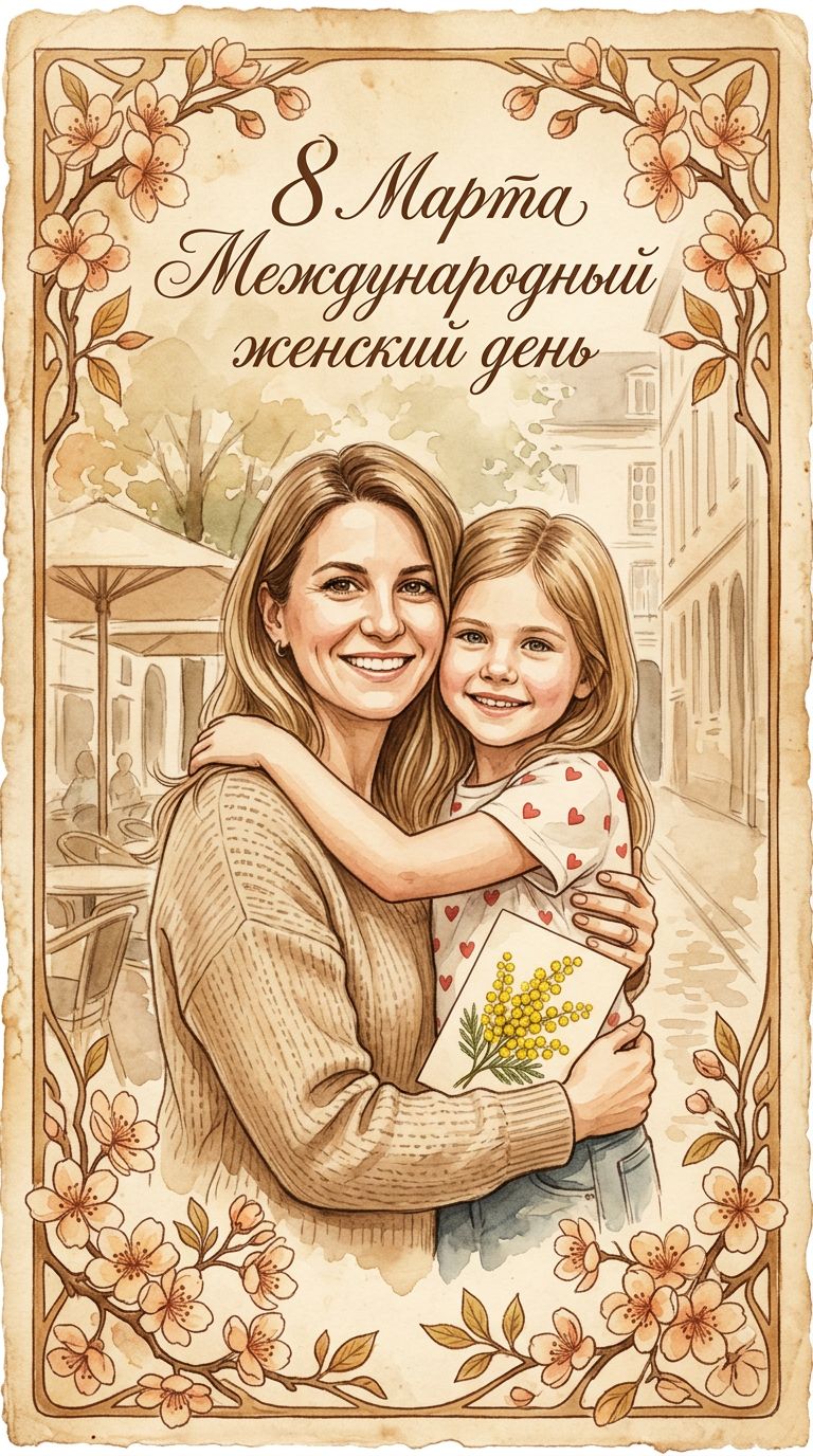Открытка на 8 марта 5